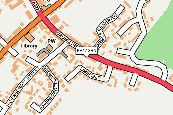 EH17 8RN map - OS OpenMap – Local (Ordnance Survey)