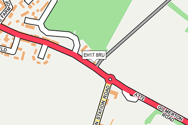 EH17 8RU map - OS OpenMap – Local (Ordnance Survey)