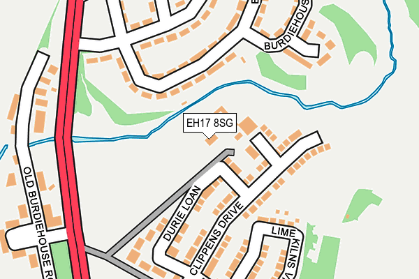 EH17 8SG map - OS OpenMap – Local (Ordnance Survey)