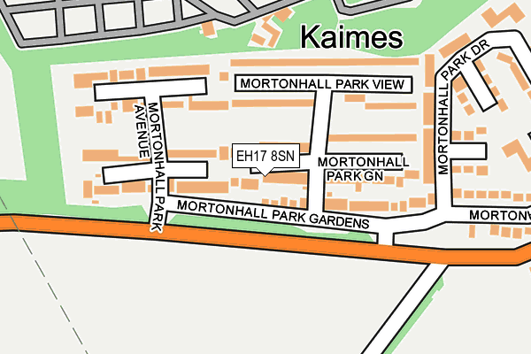 EH17 8SN map - OS OpenMap – Local (Ordnance Survey)