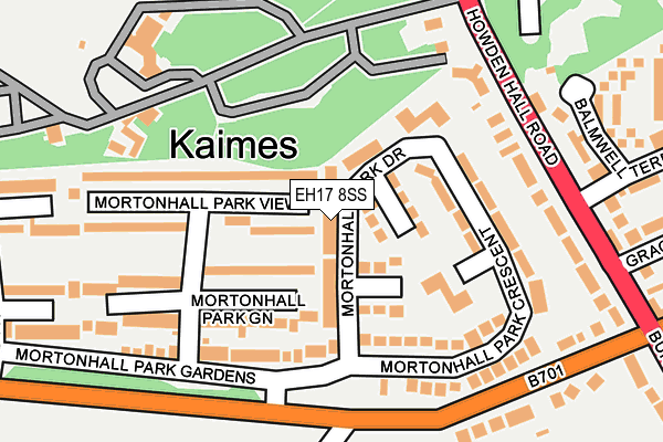 EH17 8SS map - OS OpenMap – Local (Ordnance Survey)