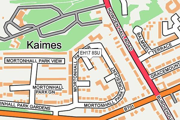 EH17 8SU map - OS OpenMap – Local (Ordnance Survey)