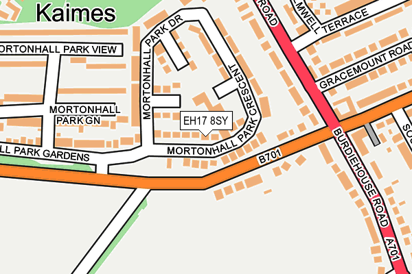 EH17 8SY map - OS OpenMap – Local (Ordnance Survey)