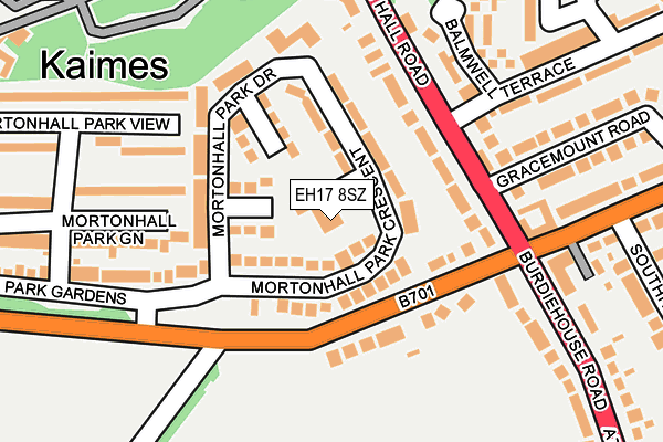 EH17 8SZ map - OS OpenMap – Local (Ordnance Survey)