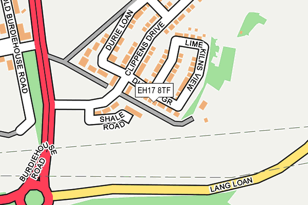 EH17 8TF map - OS OpenMap – Local (Ordnance Survey)