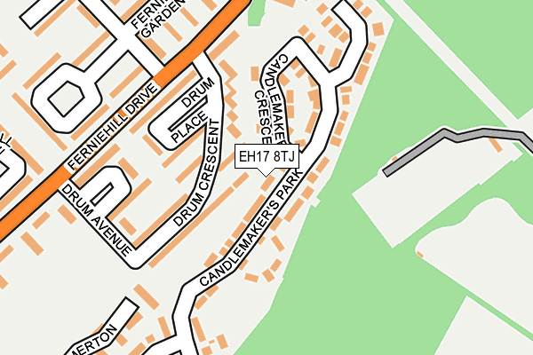 EH17 8TJ map - OS OpenMap – Local (Ordnance Survey)