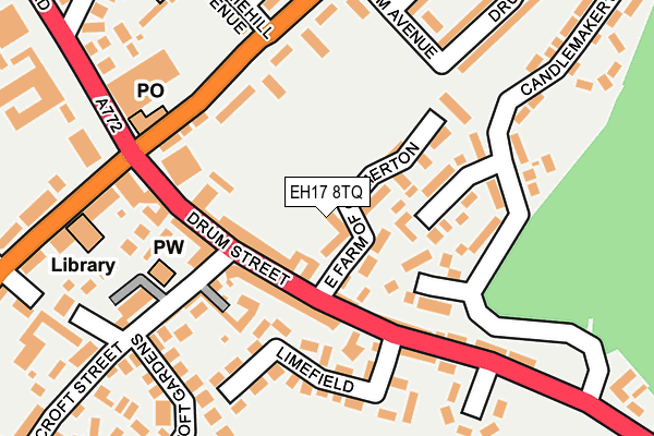 EH17 8TQ map - OS OpenMap – Local (Ordnance Survey)