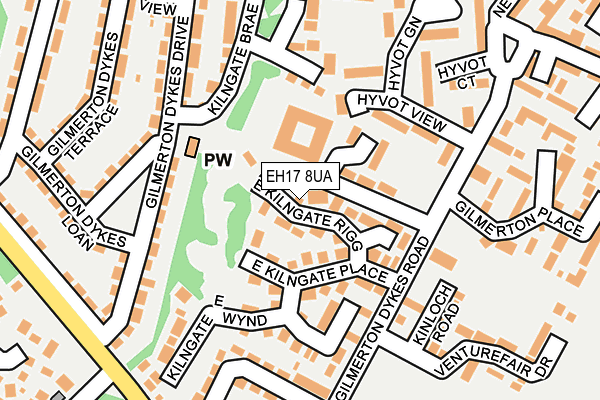 EH17 8UA map - OS OpenMap – Local (Ordnance Survey)