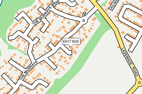 EH17 8UD map - OS OpenMap – Local (Ordnance Survey)