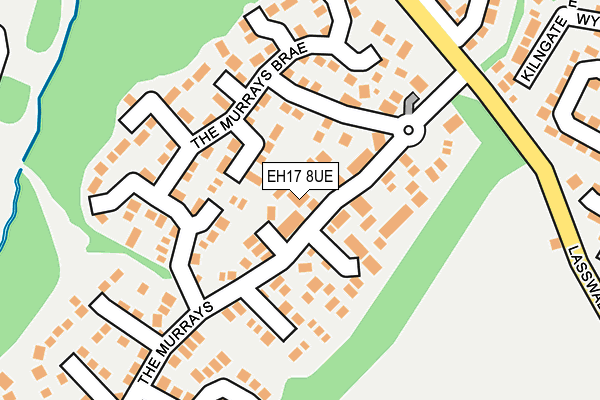 EH17 8UE map - OS OpenMap – Local (Ordnance Survey)