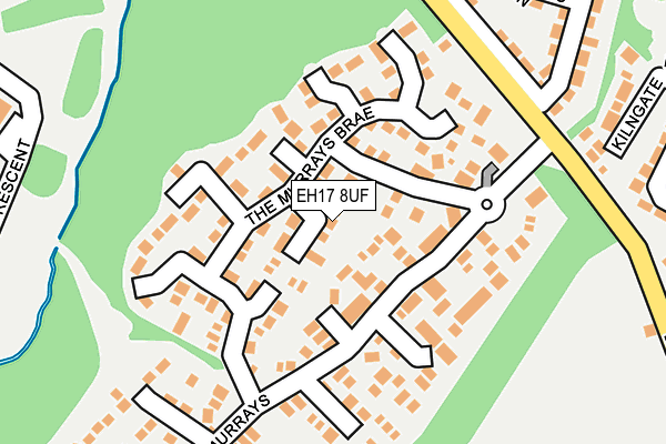 EH17 8UF map - OS OpenMap – Local (Ordnance Survey)