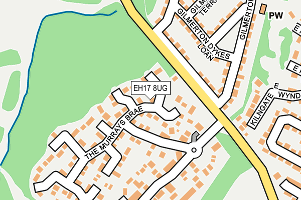 EH17 8UG map - OS OpenMap – Local (Ordnance Survey)