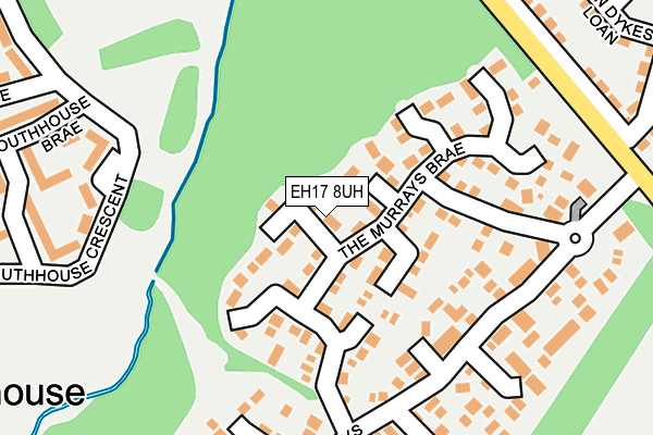 EH17 8UH map - OS OpenMap – Local (Ordnance Survey)