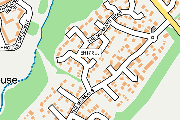 EH17 8UJ map - OS OpenMap – Local (Ordnance Survey)