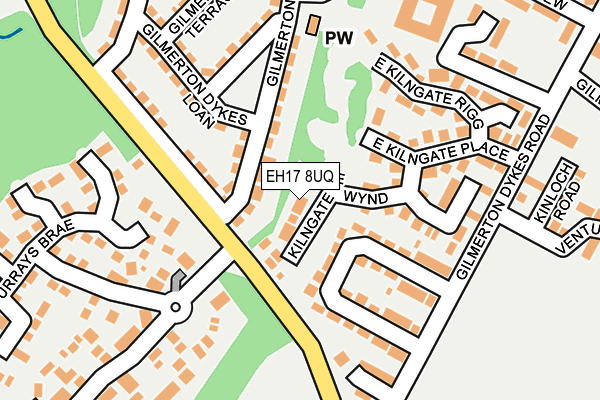 EH17 8UQ map - OS OpenMap – Local (Ordnance Survey)