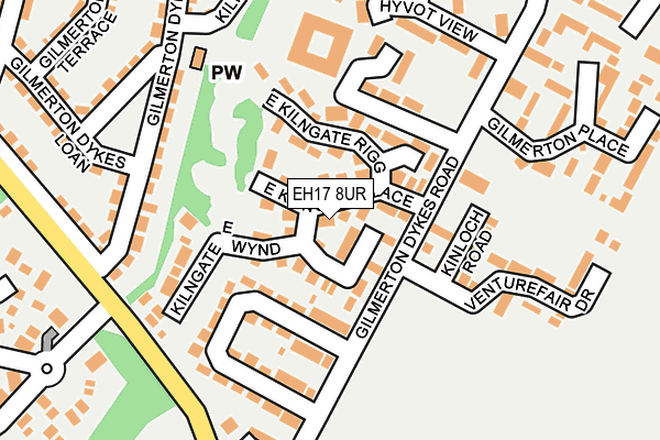 EH17 8UR map - OS OpenMap – Local (Ordnance Survey)