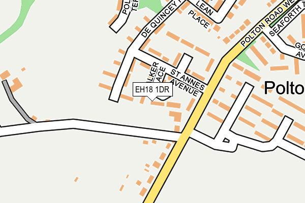 EH18 1DR map - OS OpenMap – Local (Ordnance Survey)