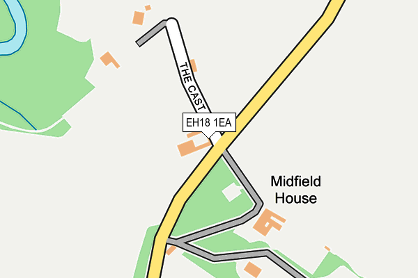 EH18 1EA map - OS OpenMap – Local (Ordnance Survey)