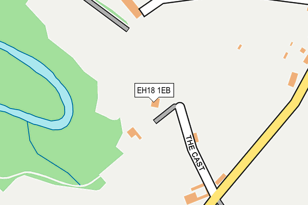 EH18 1EB map - OS OpenMap – Local (Ordnance Survey)