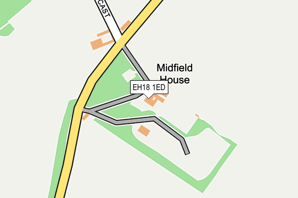 EH18 1ED map - OS OpenMap – Local (Ordnance Survey)