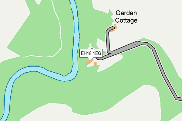 EH18 1EG map - OS OpenMap – Local (Ordnance Survey)