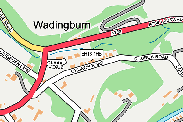 EH18 1HB map - OS OpenMap – Local (Ordnance Survey)