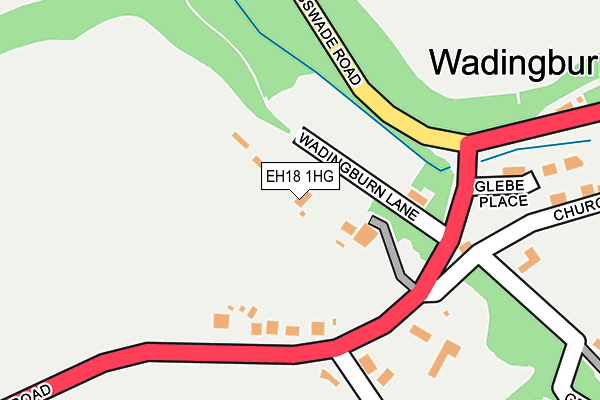 EH18 1HG map - OS OpenMap – Local (Ordnance Survey)