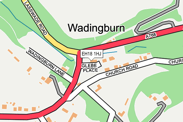 EH18 1HJ map - OS OpenMap – Local (Ordnance Survey)