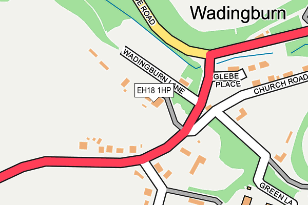 EH18 1HP map - OS OpenMap – Local (Ordnance Survey)