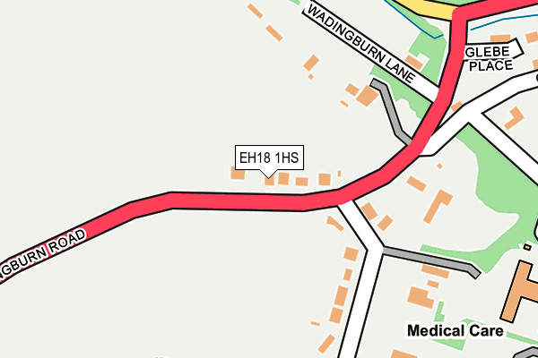 EH18 1HS map - OS OpenMap – Local (Ordnance Survey)