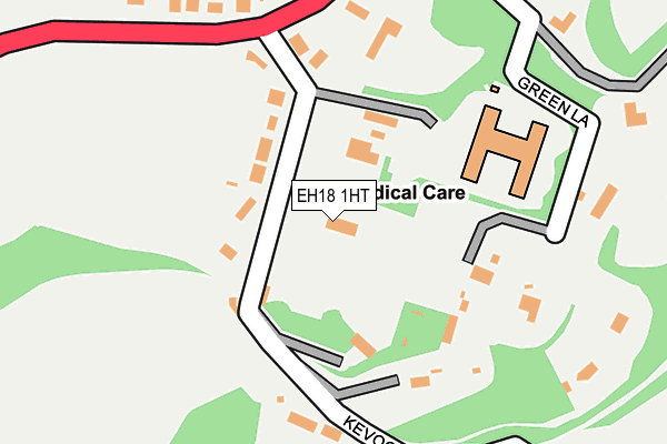 EH18 1HT map - OS OpenMap – Local (Ordnance Survey)