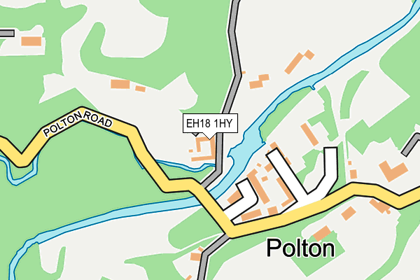 EH18 1HY map - OS OpenMap – Local (Ordnance Survey)