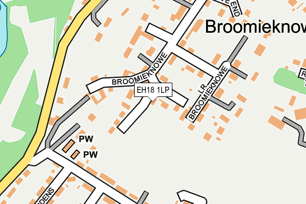 EH18 1LP map - OS OpenMap – Local (Ordnance Survey)