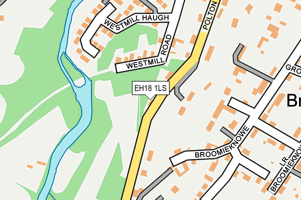 EH18 1LS map - OS OpenMap – Local (Ordnance Survey)