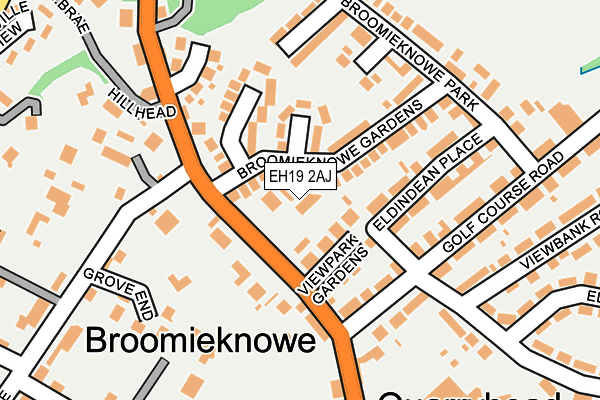 EH19 2AJ map - OS OpenMap – Local (Ordnance Survey)