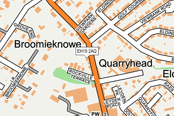 EH19 2AQ map - OS OpenMap – Local (Ordnance Survey)