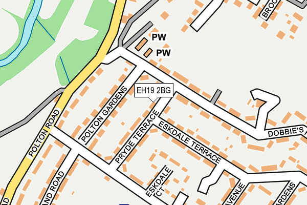EH19 2BG map - OS OpenMap – Local (Ordnance Survey)