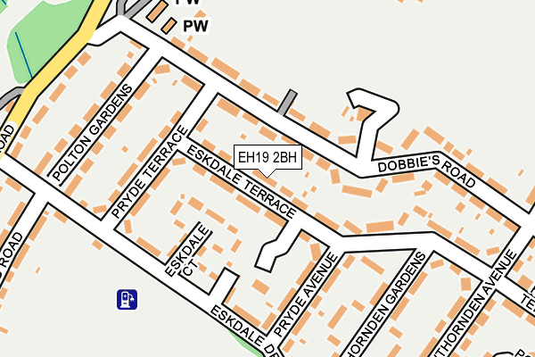 EH19 2BH map - OS OpenMap – Local (Ordnance Survey)