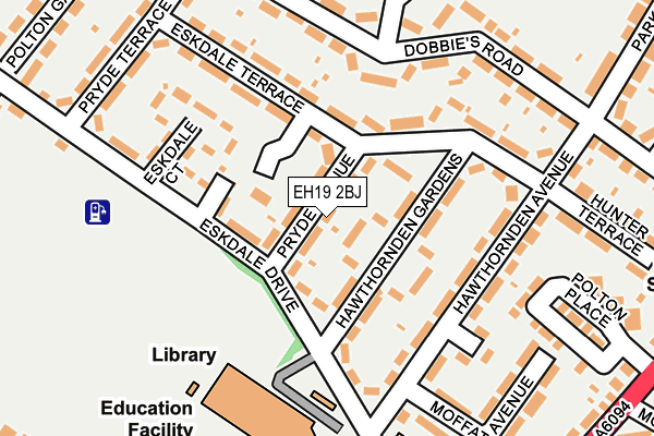 EH19 2BJ map - OS OpenMap – Local (Ordnance Survey)