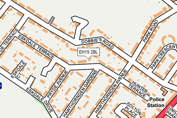 EH19 2BL map - OS OpenMap – Local (Ordnance Survey)