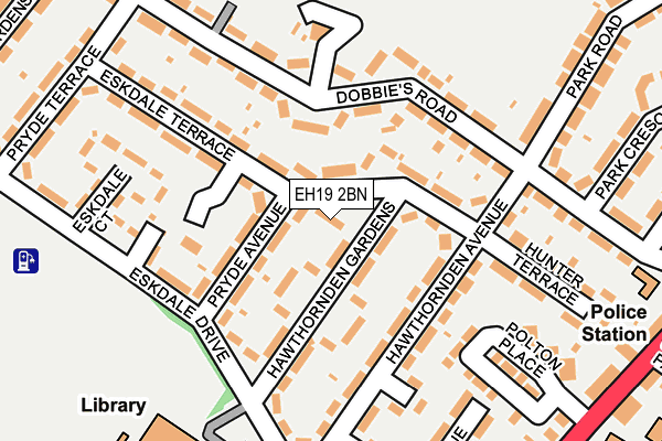 EH19 2BN map - OS OpenMap – Local (Ordnance Survey)