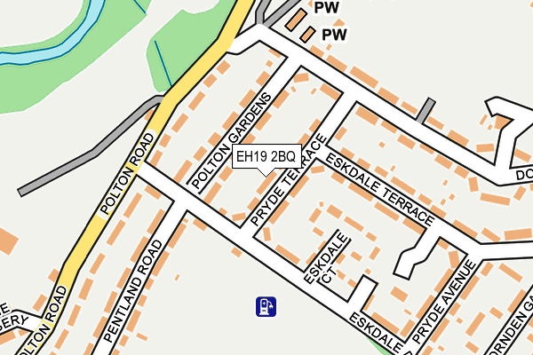 EH19 2BQ map - OS OpenMap – Local (Ordnance Survey)
