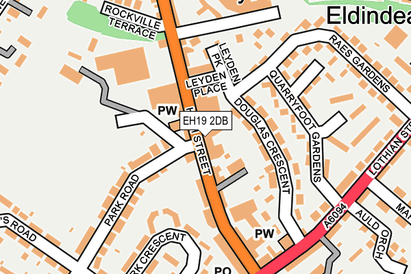 EH19 2DB map - OS OpenMap – Local (Ordnance Survey)
