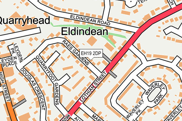 EH19 2DP map - OS OpenMap – Local (Ordnance Survey)