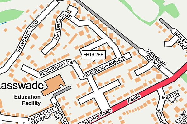 EH19 2EB map - OS OpenMap – Local (Ordnance Survey)