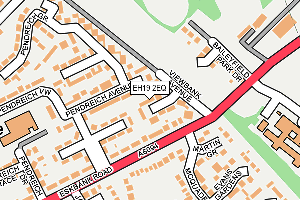 EH19 2EQ map - OS OpenMap – Local (Ordnance Survey)