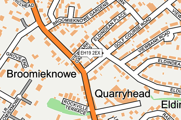 EH19 2EX map - OS OpenMap – Local (Ordnance Survey)