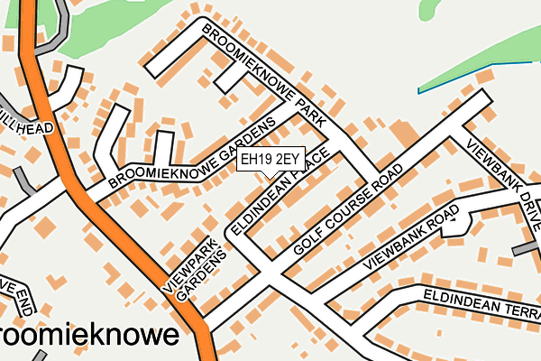 EH19 2EY map - OS OpenMap – Local (Ordnance Survey)