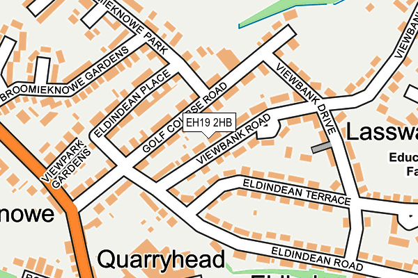 EH19 2HB map - OS OpenMap – Local (Ordnance Survey)