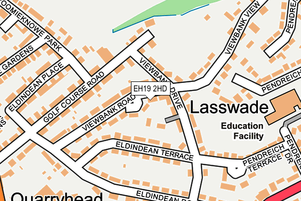 EH19 2HD map - OS OpenMap – Local (Ordnance Survey)